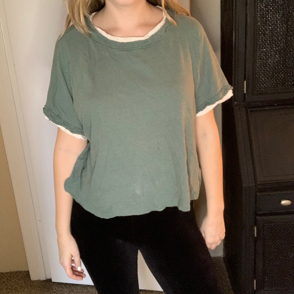 Olive green oversized T-shirt
